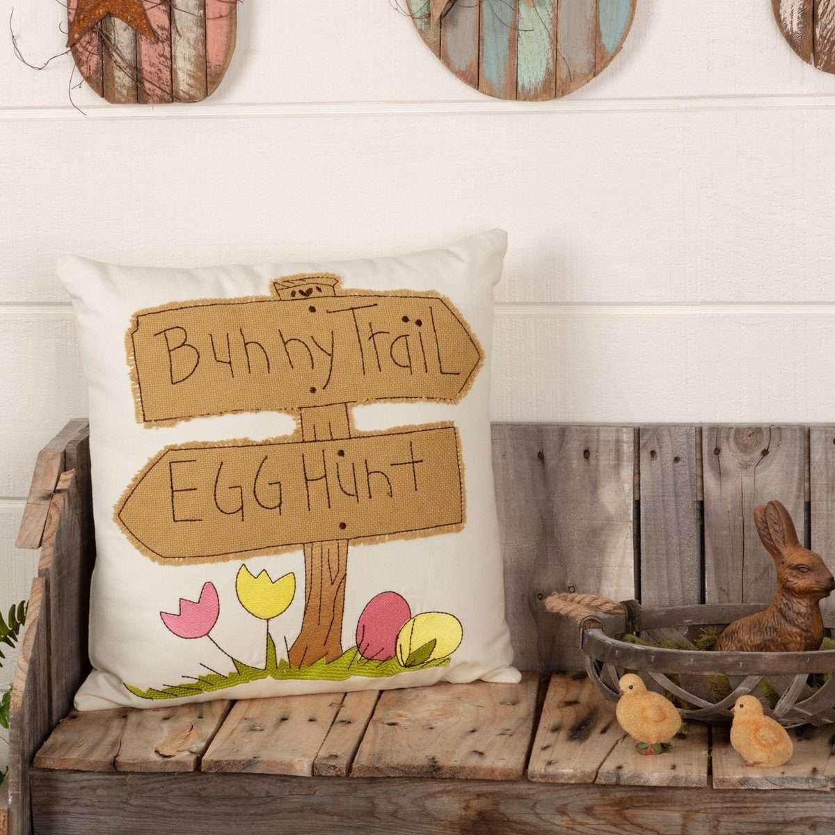 Bunny Trail Pillow 18x18 - The Fox Decor