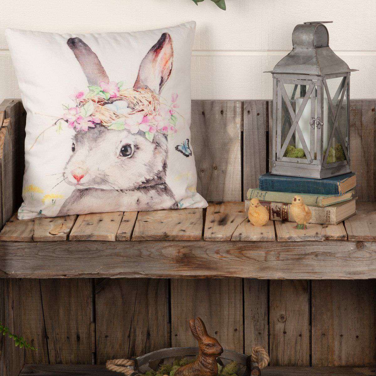 Easter Bunny Whimsy Pillow 18" - The Fox Decor