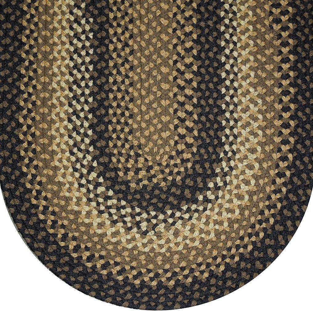 841 Black Basket Weave Braided Rugs Rugs Colonial Braided Rugs 