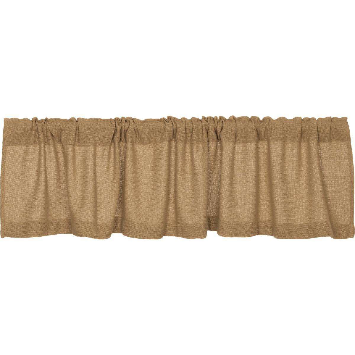 Burlap Valance Curtains Natural, White, Chocolate - The Fox Decor