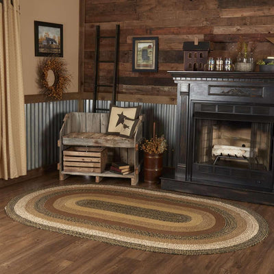Kettle Grove Jute Braided Rug Oval 5'x8' VHC Brands