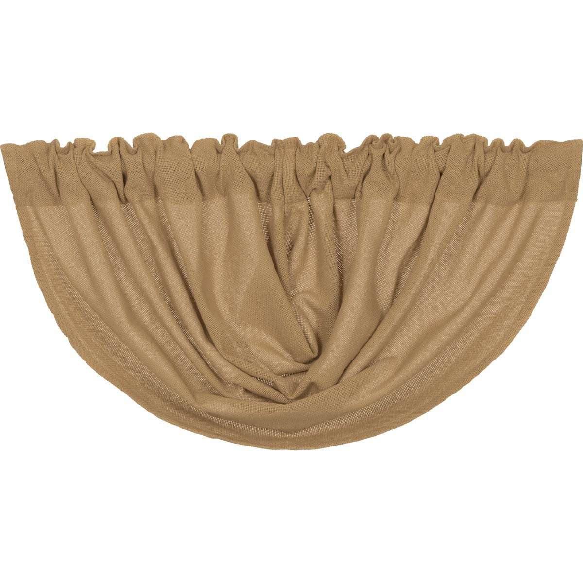 Burlap Natural Balloon Valance Curtain Curtain 60x15 - The Fox Decor