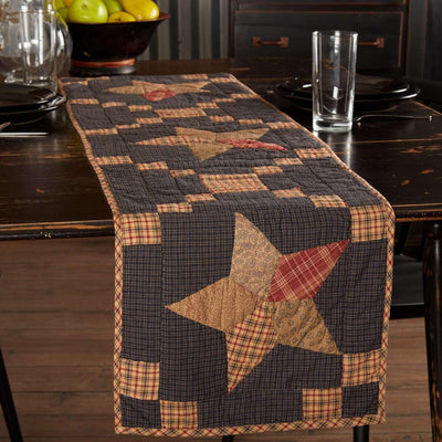 Arlington Runner Quilted Patchwork Star 13x48 VHC Brands