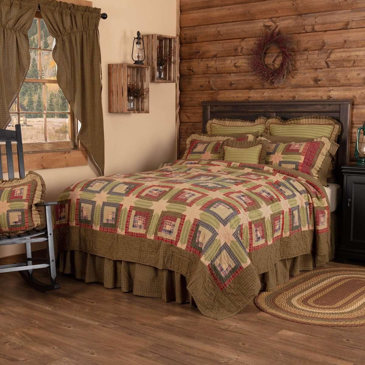 Tea Cabin King Quilt 110Wx97L VHC Brands