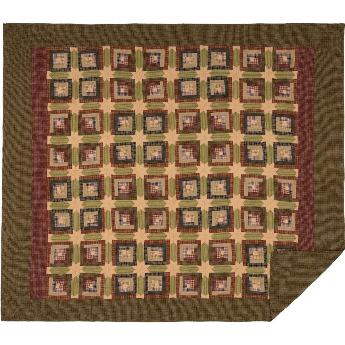 Tea Cabin King Quilt 110Wx97L VHC Brands full