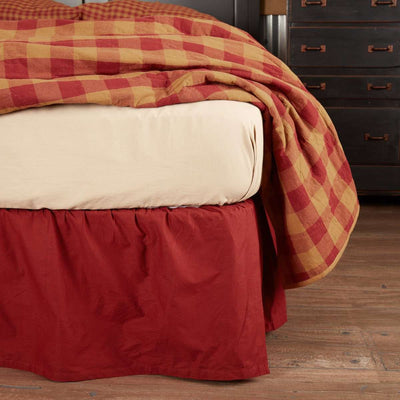 Solid Burgundy Bed Skirts VHC Brands