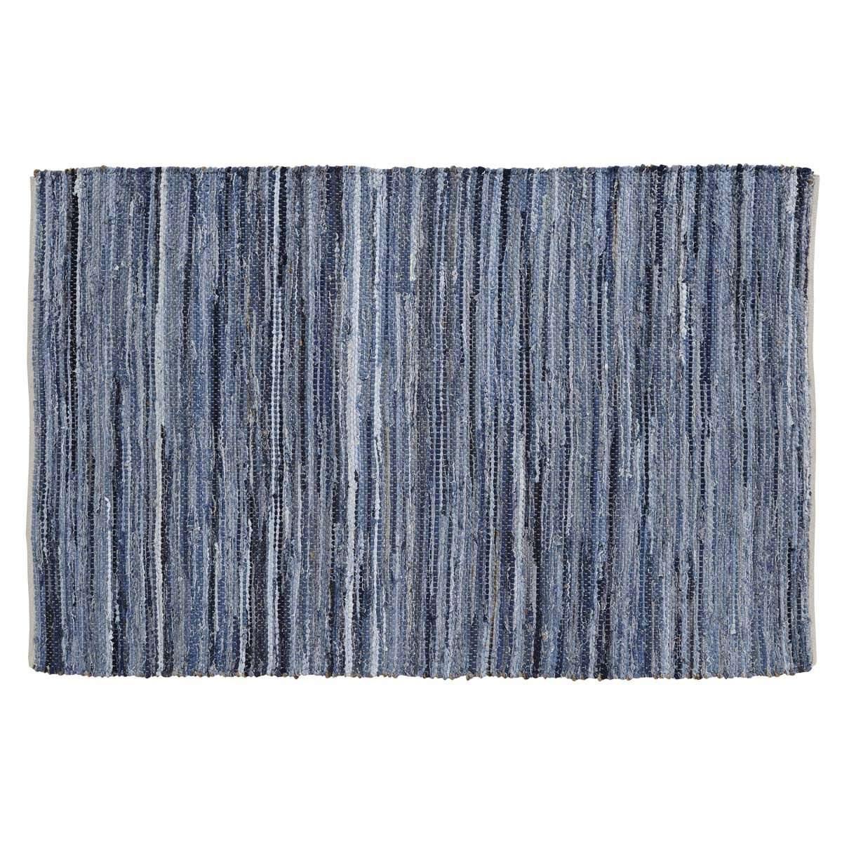 Denim & Hemp Chindi/Rag Rug Rect 5'x8' VHC Brands - The Fox Decor