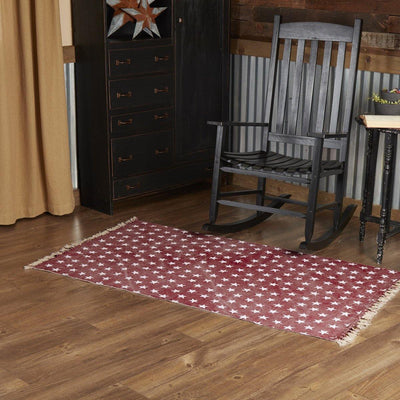 Multi Star Red Cotton Rug Rect 3'x5' VHC Brands