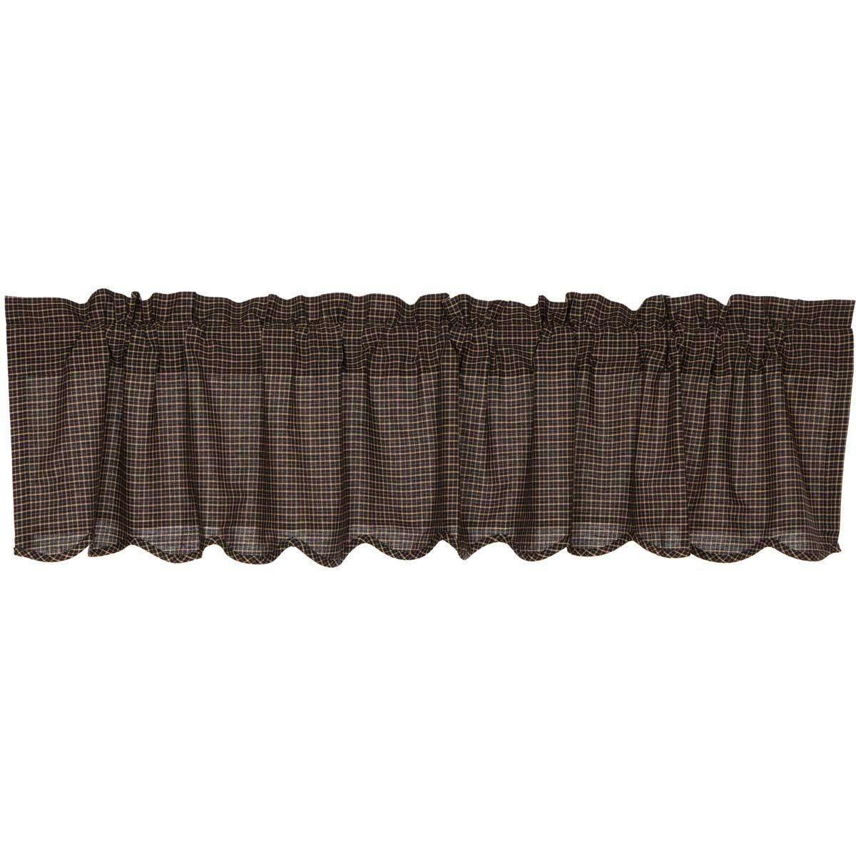 Kettle Grove Plaid Valance Curtain Scalloped16x72 - The Fox Decor