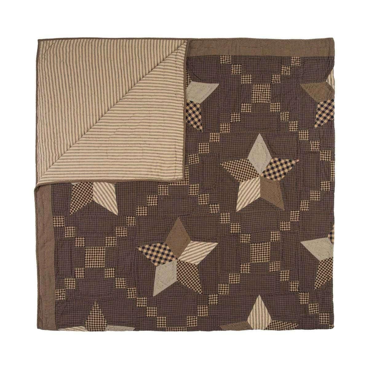 Farmhouse Star King Quilt 110Wx97L VHC Brands folded