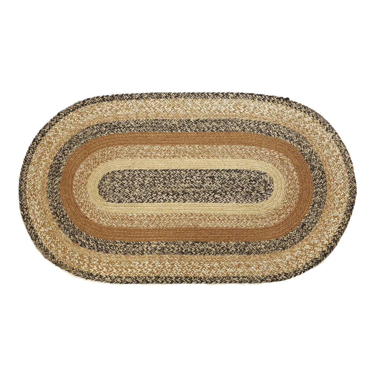 Kettle Grove Jute Braided Rug Oval 27"x48" VHC Brands - The Fox Decor