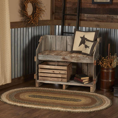 Kettle Grove Jute Braided Rug Oval 3'x5' VHC Brands