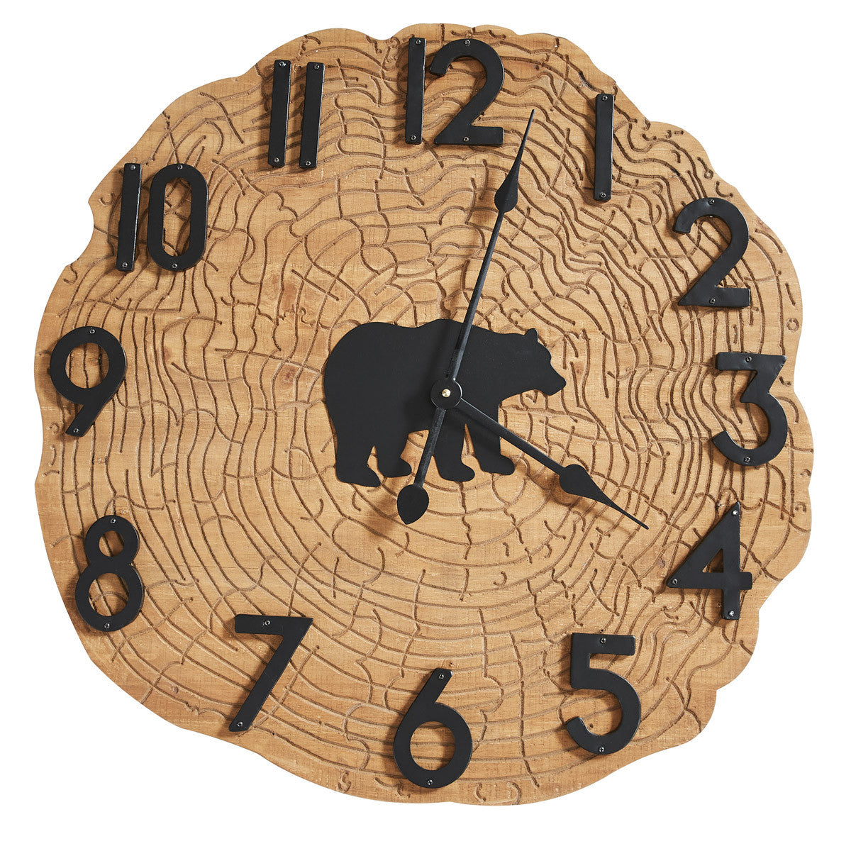 Black Bear Wood Slice Wall Clock - Park Designs