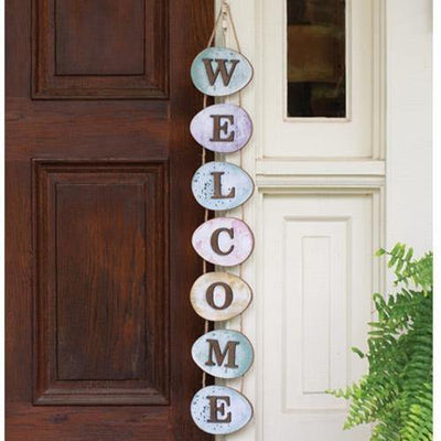Welcome Watercolor Easter Egg Wall Hanging