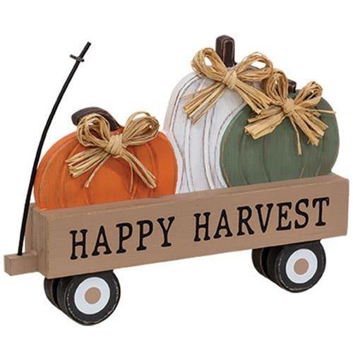Happy Harvest Pumpkin Wagon Sitter - The Fox Decor