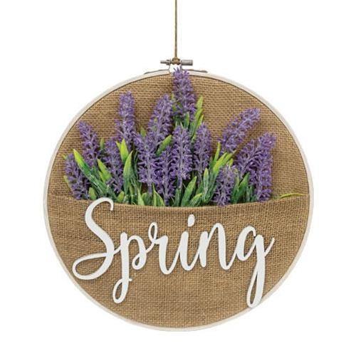 Spring Lavender Burlap Sampler Wall Hanger - The Fox Decor
