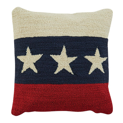 Americana Star Pillow with Feather Insert 18