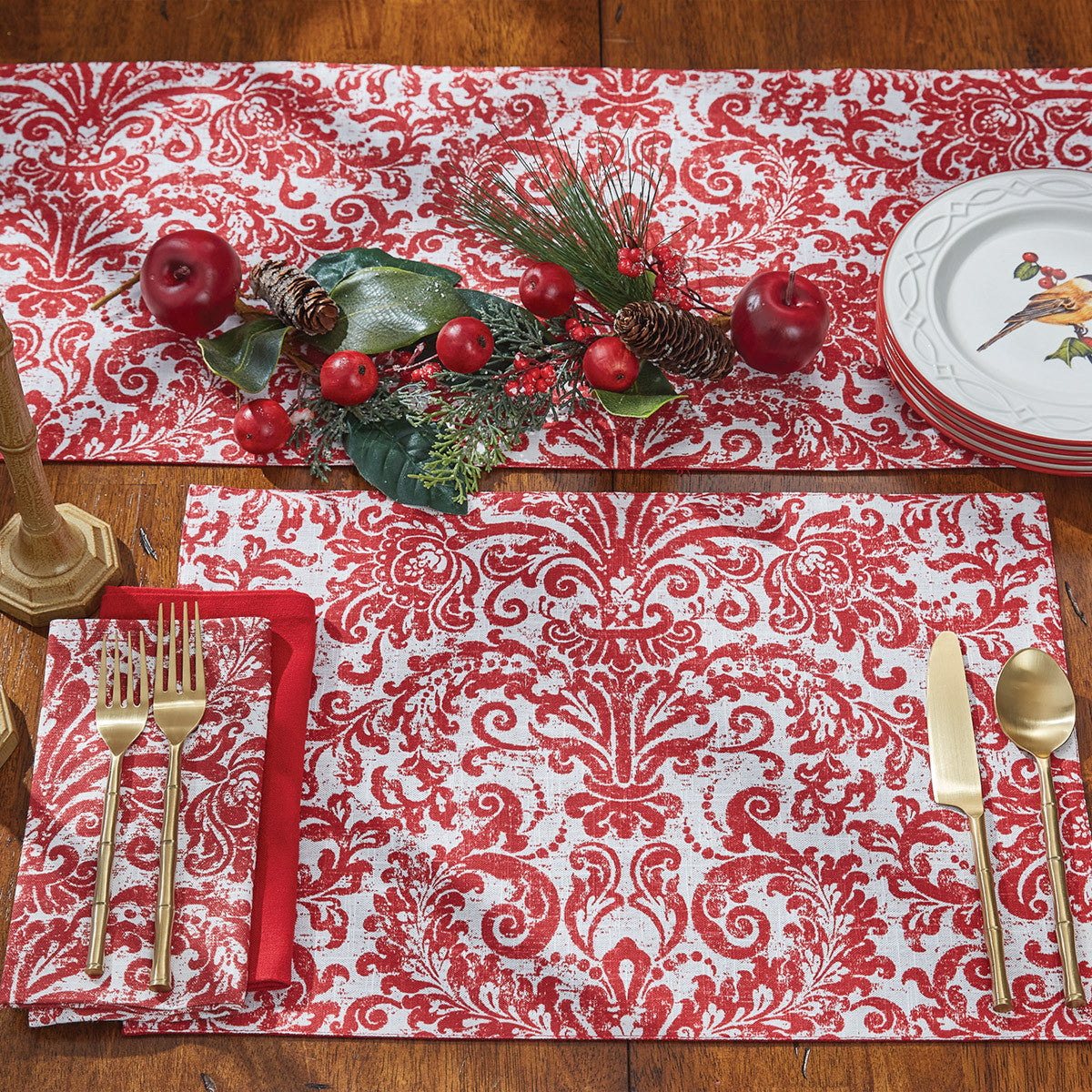Albemarle Placemats - Red Set of 4 Park Designs