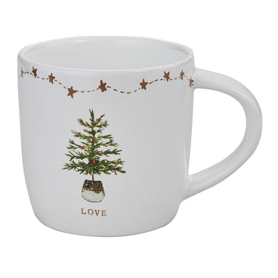 Rustic Christmas Love Mugs - Set of 4 Park Designs