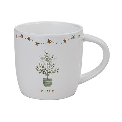 Rustic Christmas Peace Mugs - Set of 4 Park Designs