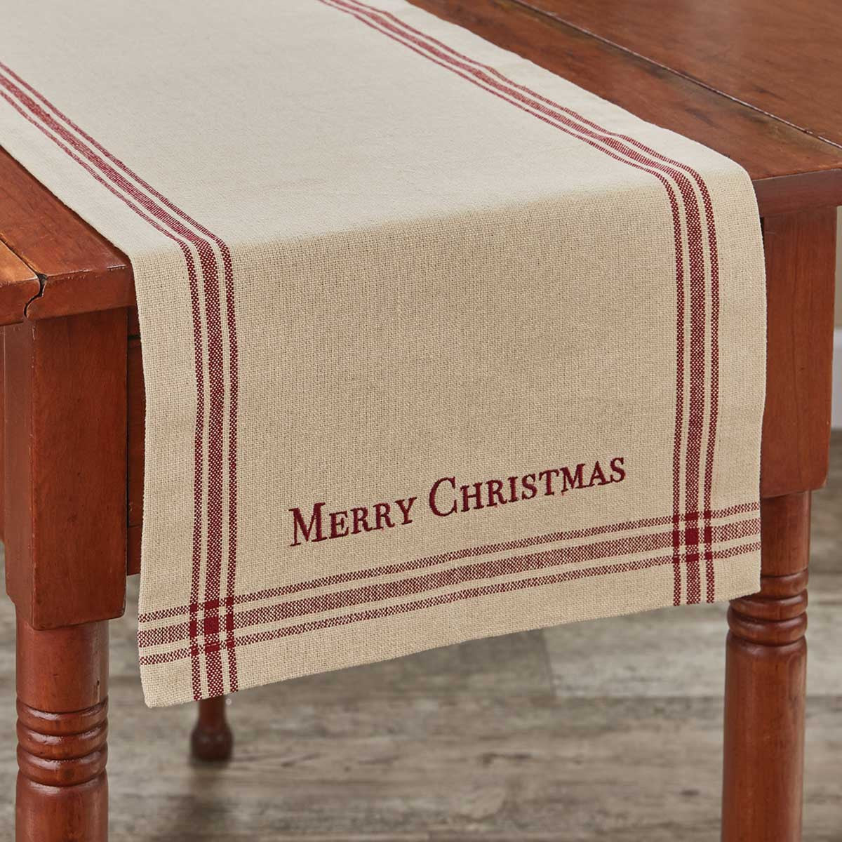 Christmas Greeting Embroidered Table Runner - 36"L Park Designs