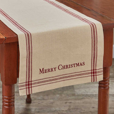 Christmas Greeting Embroidered Table Runner - 36