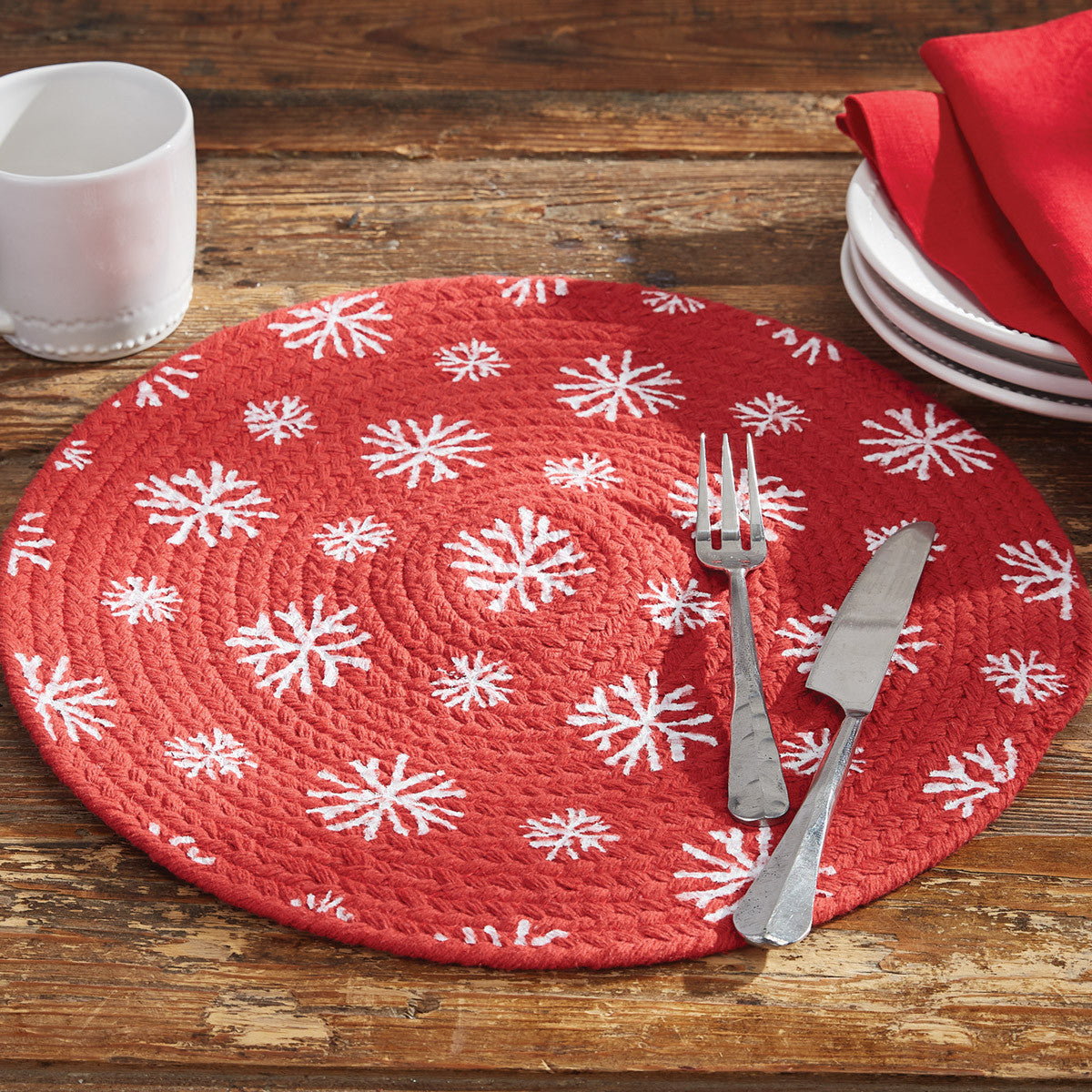 Snowflake Round Placemats - Set of 4 Park Designs