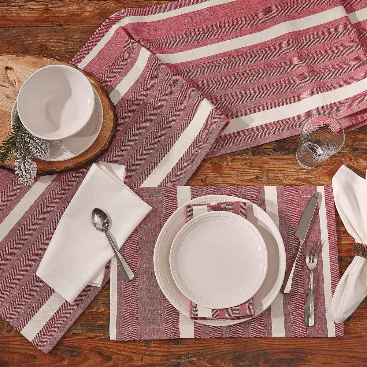 Cozy Sweater Herringbone Table Runner - 72"L Park Designs
