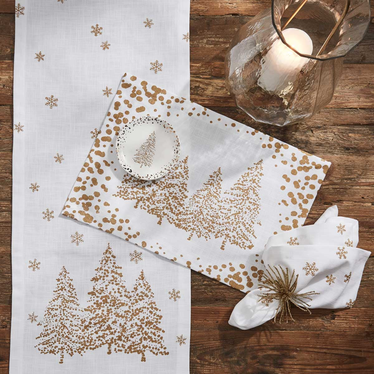 Golden Christmas Placemats - Set of 4 Park Designs