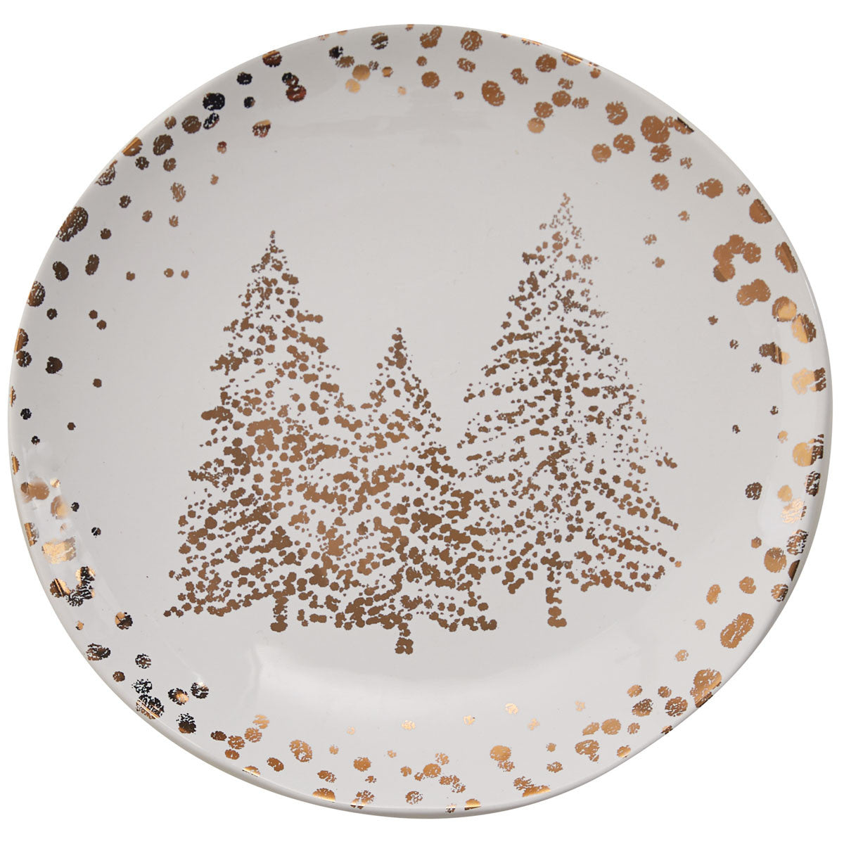 Golden Christmas Salad Plate - Set of 2 Park Designs