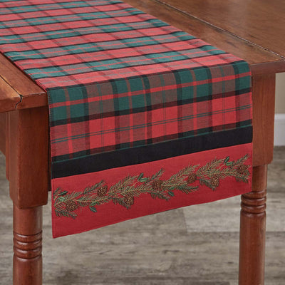 Winter Pines Decorative Border Table Runner - 42