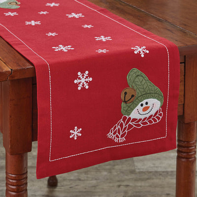 Farmhouse Snowman Table Runner - 36