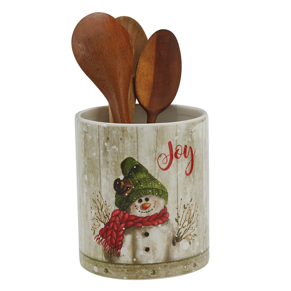 Farmhouse Snowman Utensil Crock - Park Designs