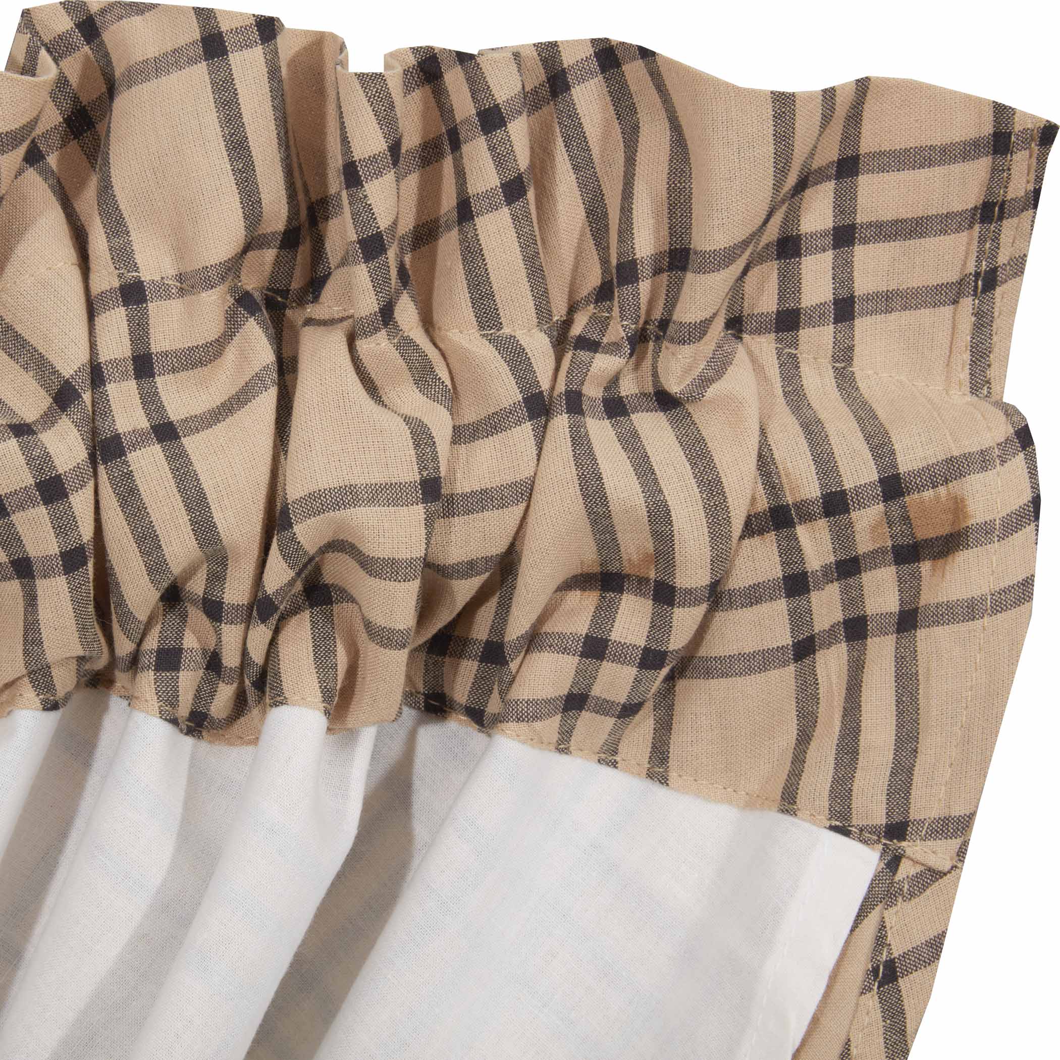 Sawyer Mill Charcoal Plaid Balloon Valance Curtain VHC Brands