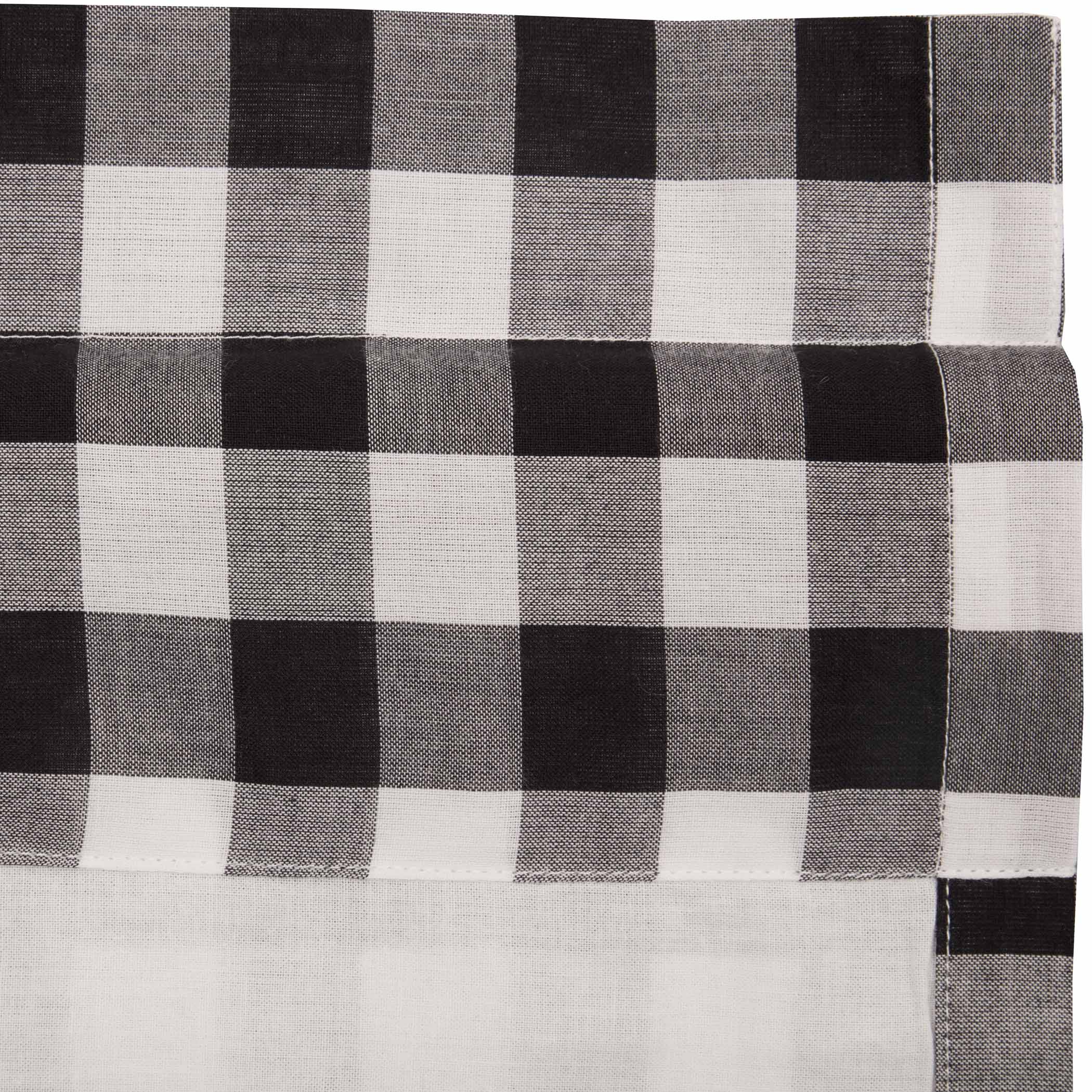 Annie Buffalo Black Check Prairie Long Panel Curtain Set of 2 VHC Brands