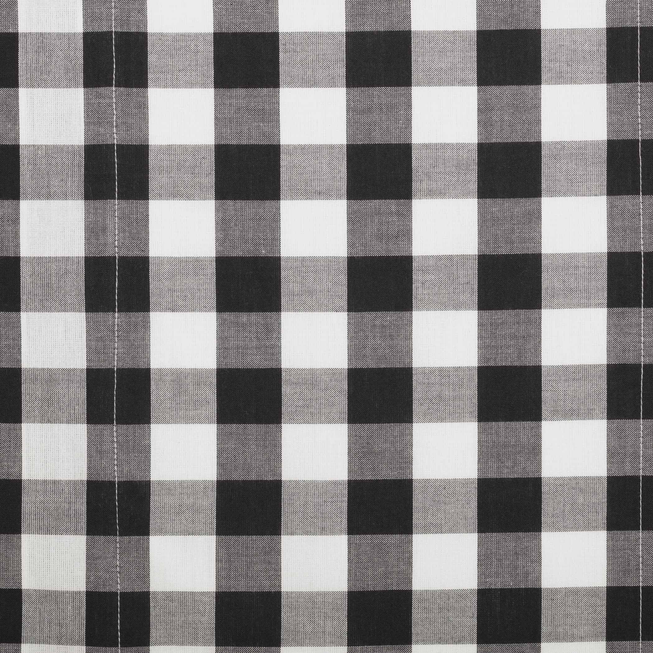 Annie Buffalo Black Check Prairie Long Panel Curtain Set of 2 VHC Brands