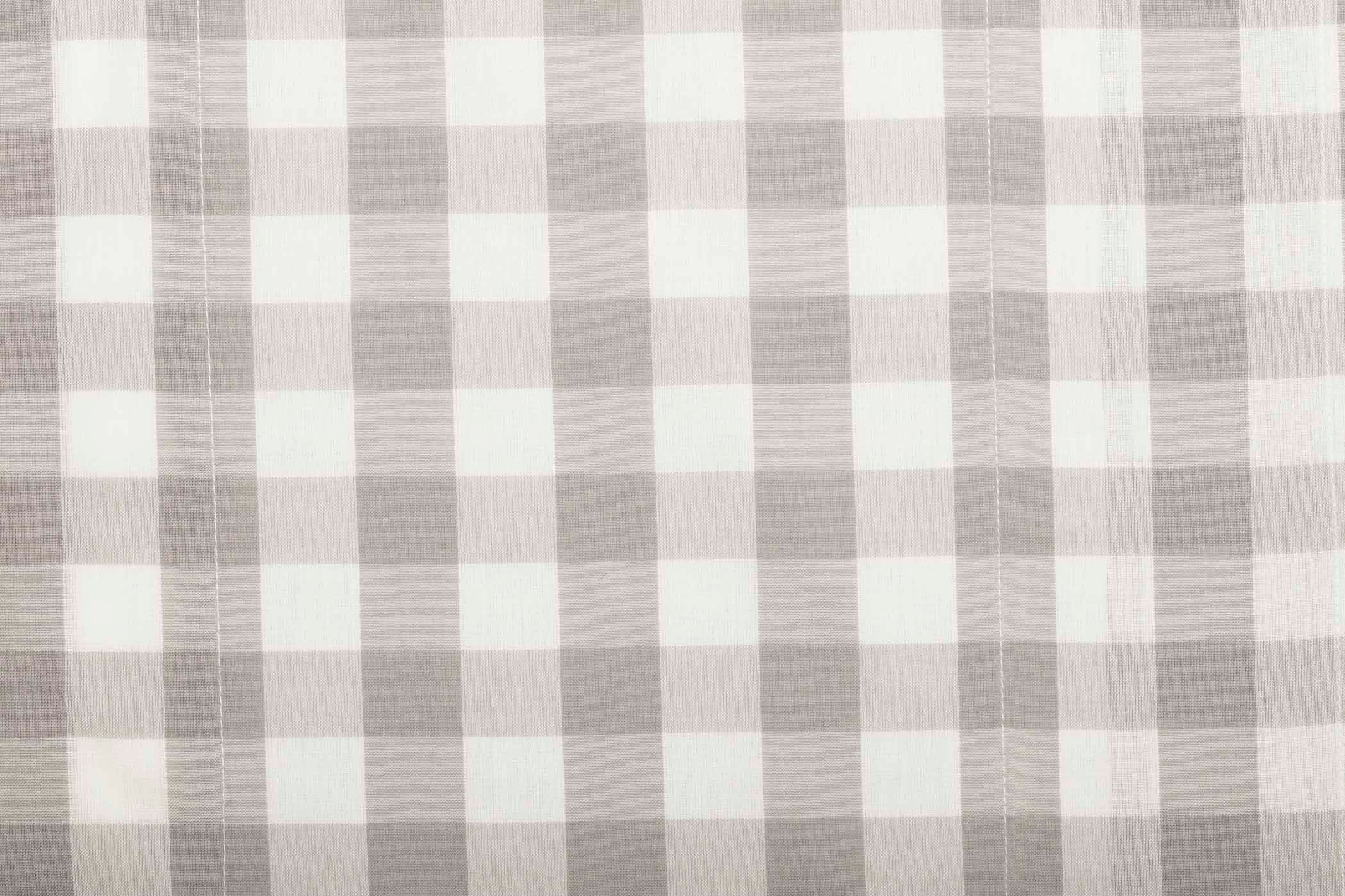 Annie Buffalo Grey Check Prairie Long Panel Curtain Set of 2