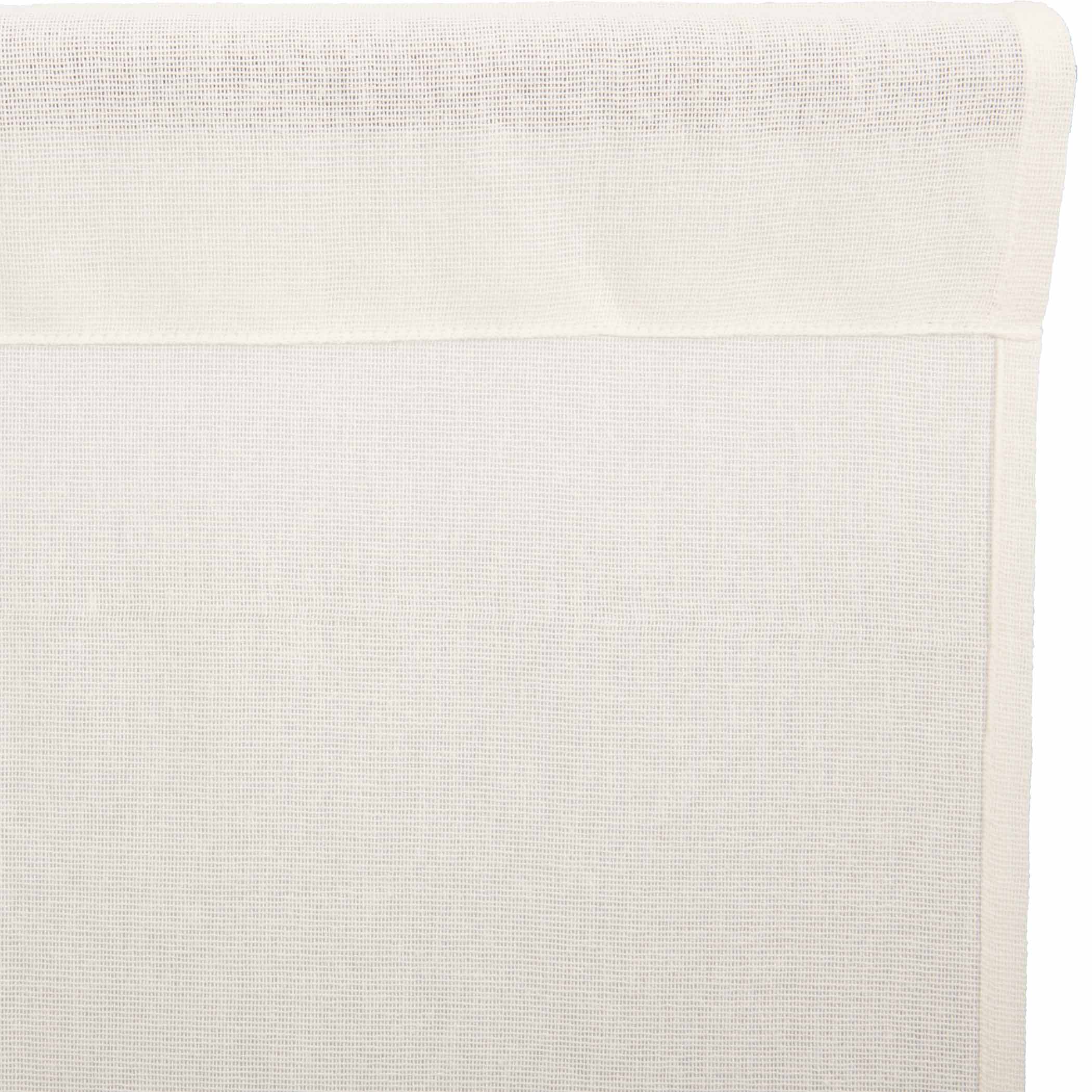 Tobacco Cloth Antique White Prairie Long Panel Curtain Fringed Set of 2 84x36x18 VHC Brands