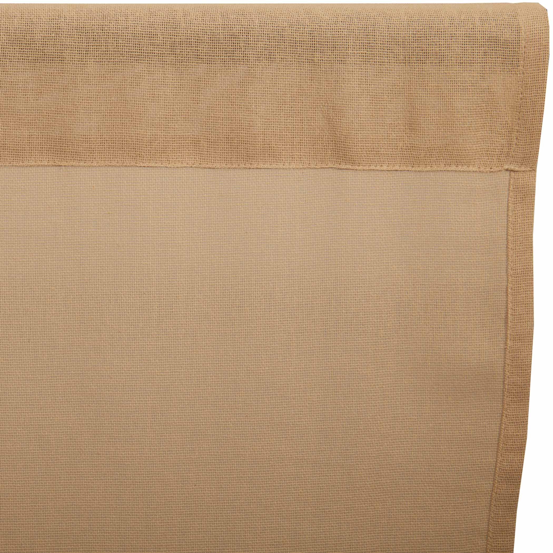 Tobacco Cloth Khaki Valance Fringed Curtain 16x60 VHC Brands