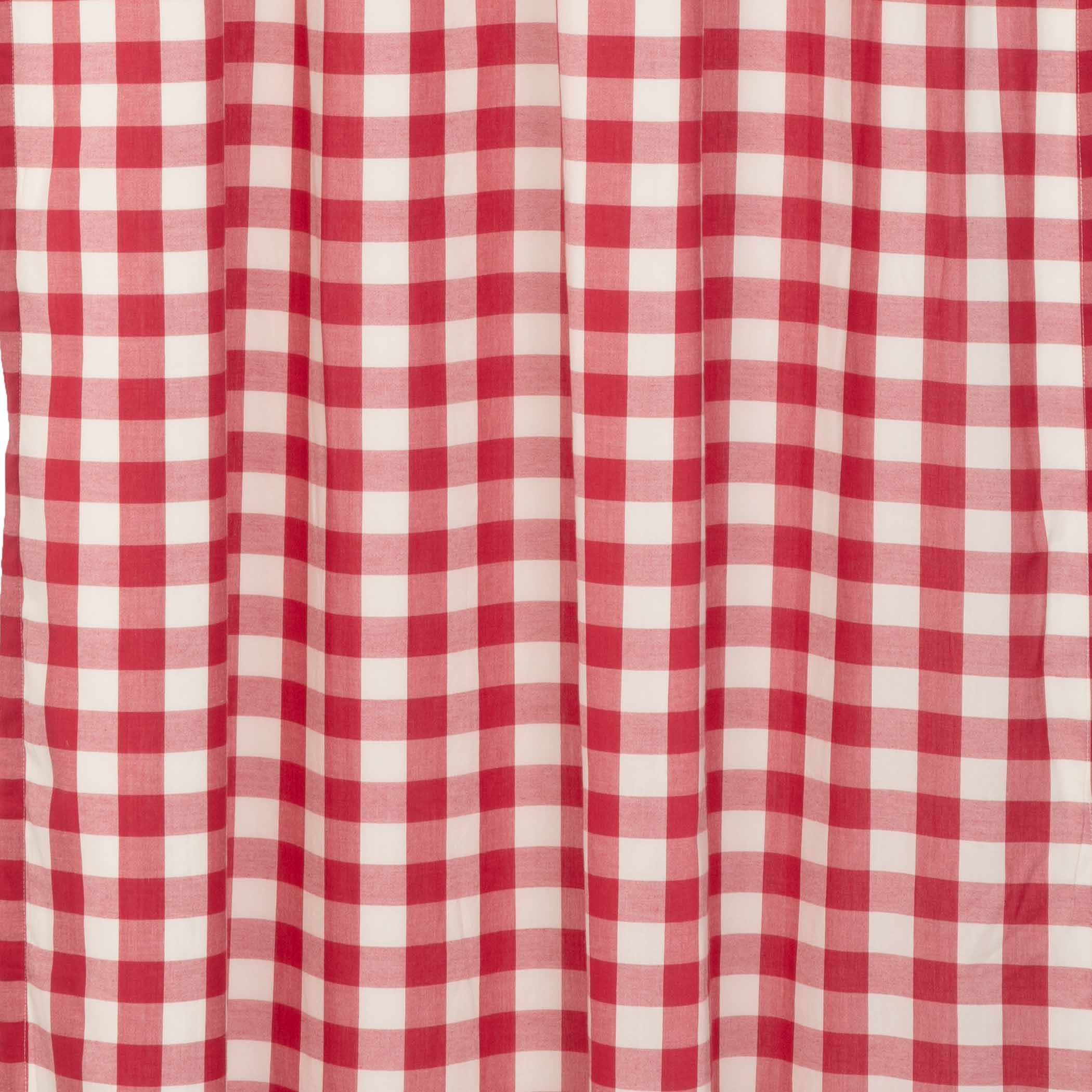 Annie Buffalo Red Check Ruffled Tier Curtain Set of 2 L36xW36