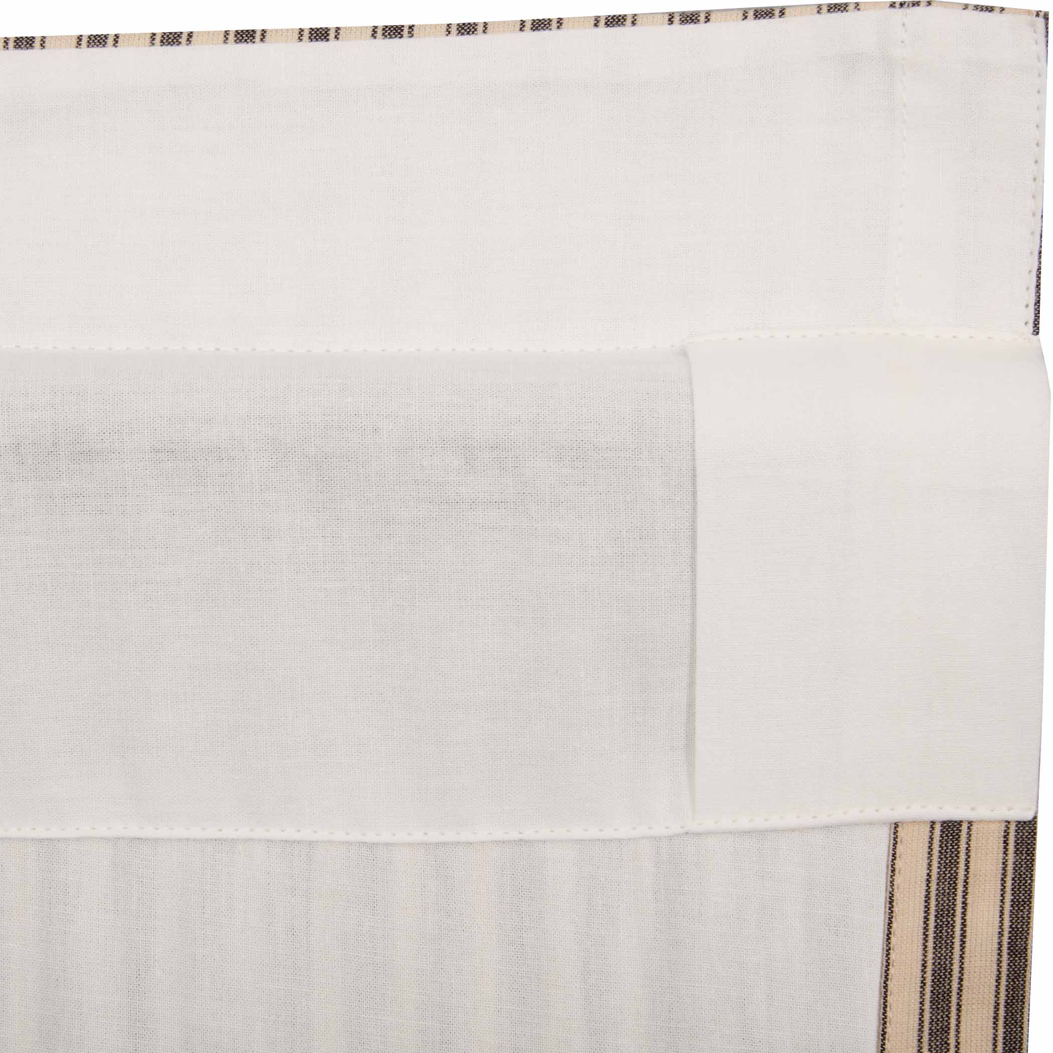 Sawyer Mill Charcoal Ticking Stripe Valance Curtain 16x72 VHC Brands