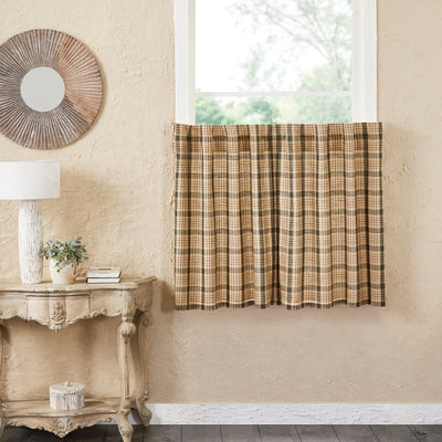 Cider Mill Plaid Tier Curtain Set of 2 L36xW36 VHC Brands