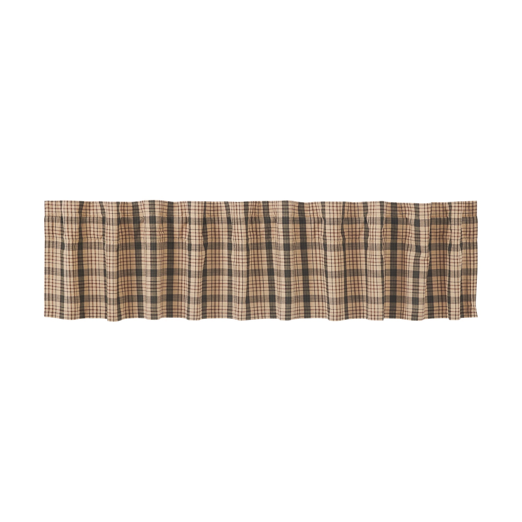 Cider Mill Plaid Valance Curtain 16x90 VHC Brands