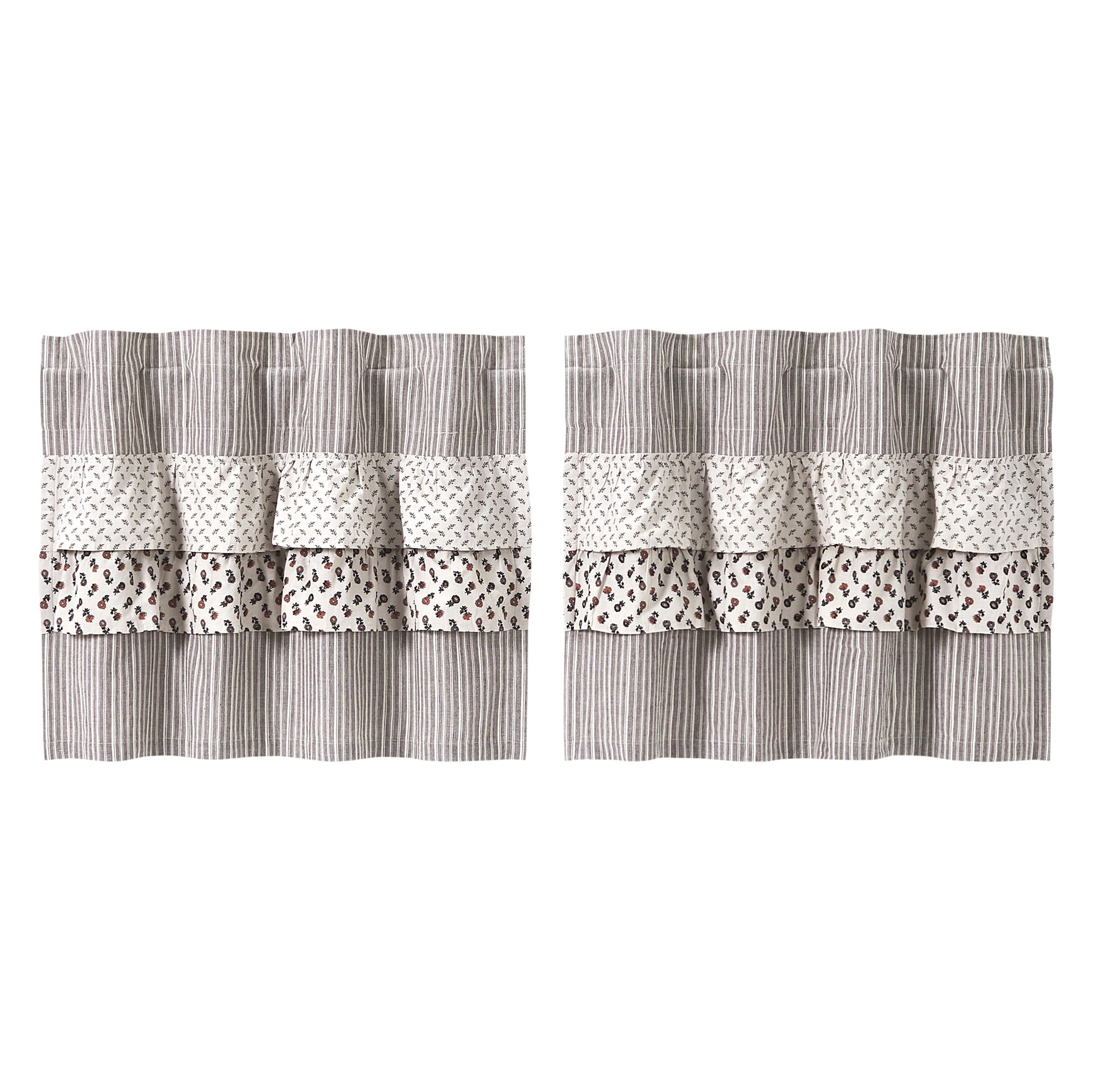 Florette Ruffled Tier Curtain Set of 2 L24xW36 VHC Brands