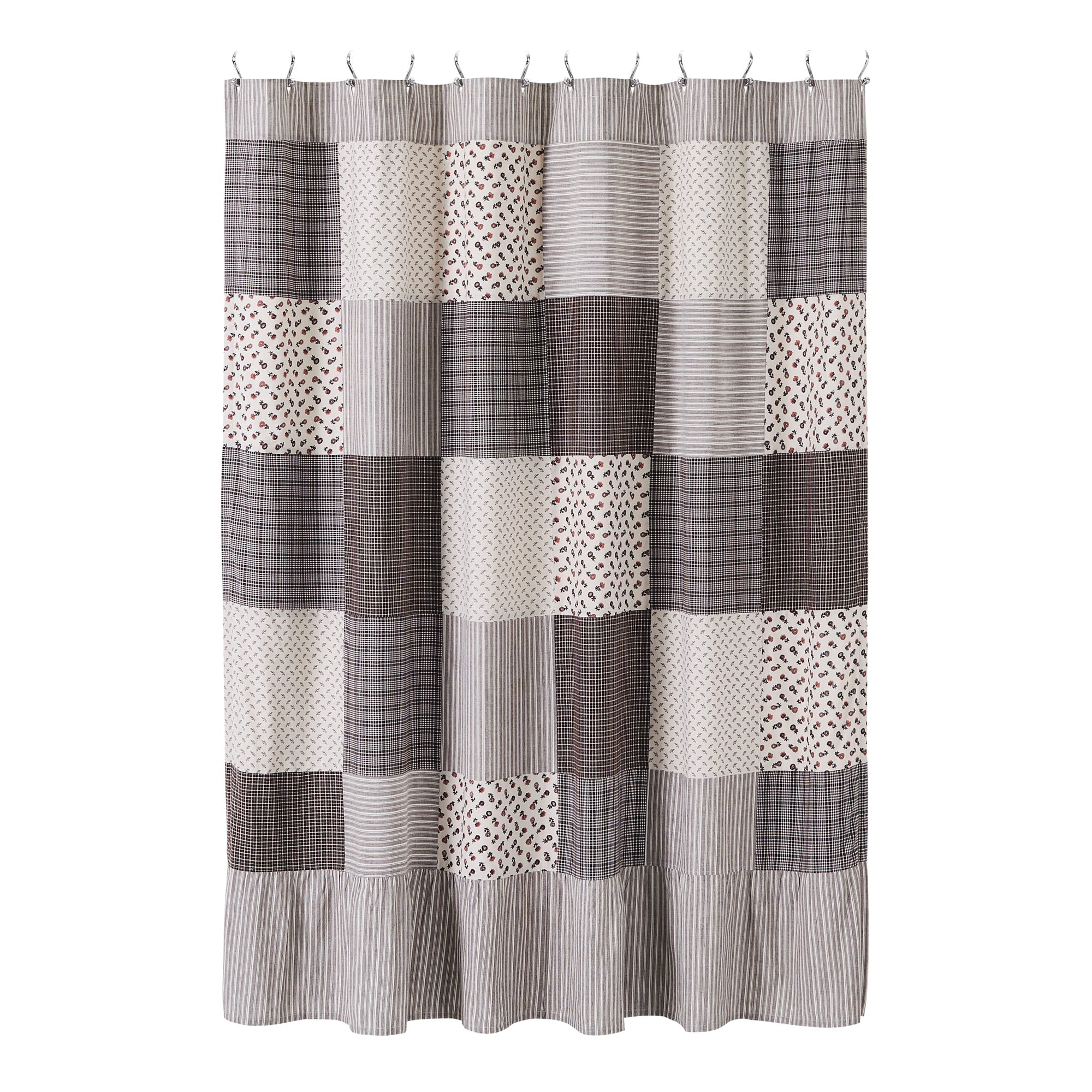 Florette Patchwork Shower Curtain 72x72 VHC Brands