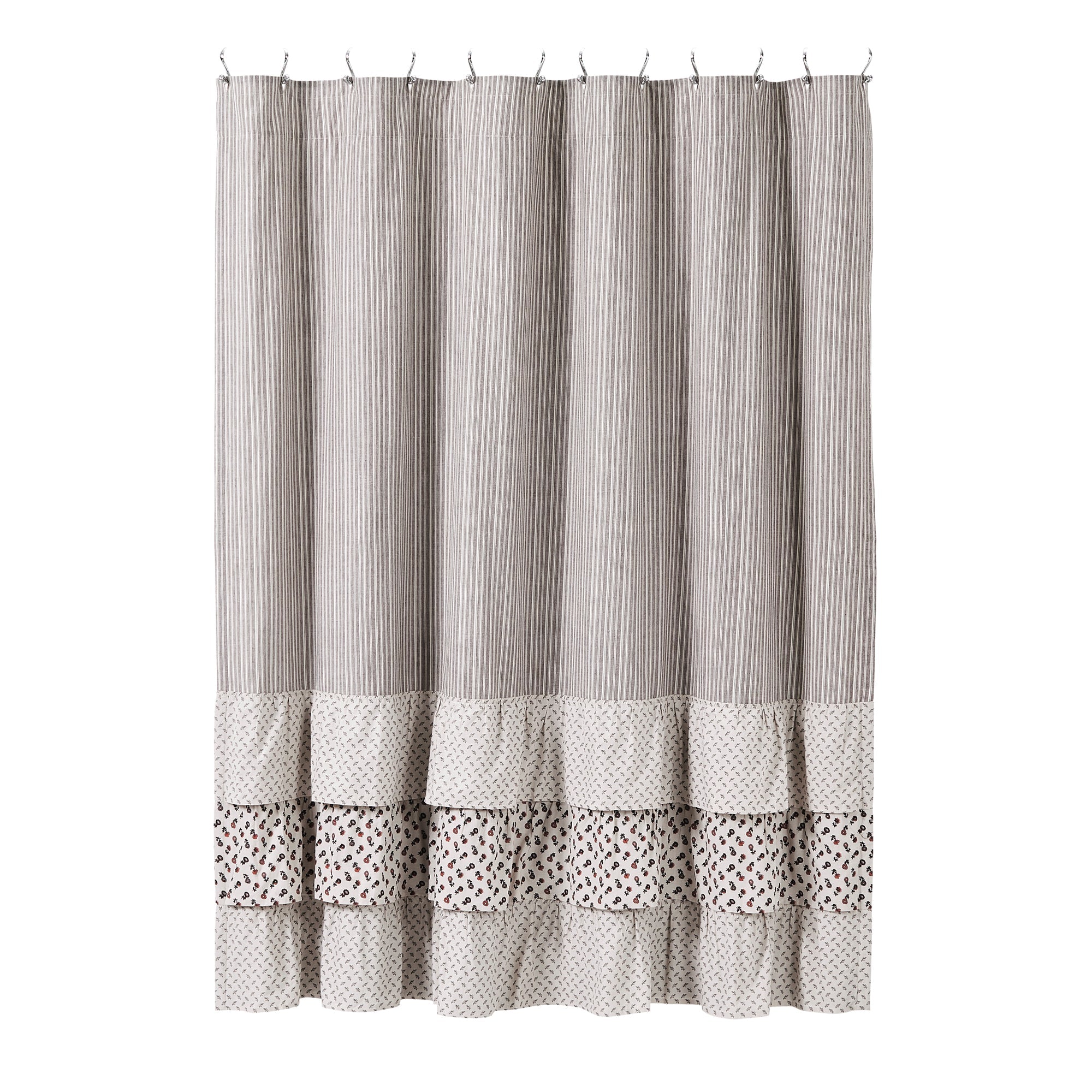 Florette Ruffled Shower Curtain 72x72 VHC Brands