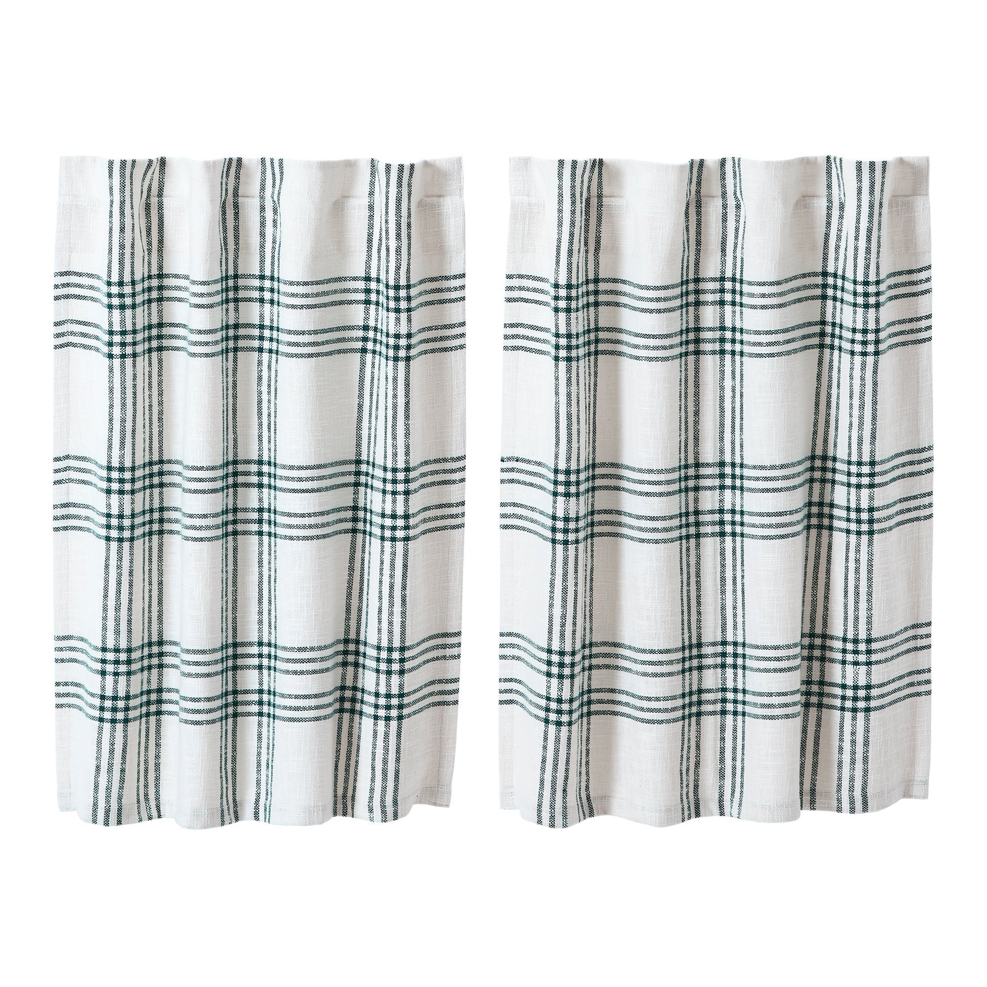 Pine Grove Plaid Tier Curtain Set of 2 L36xW36 VHC Brands