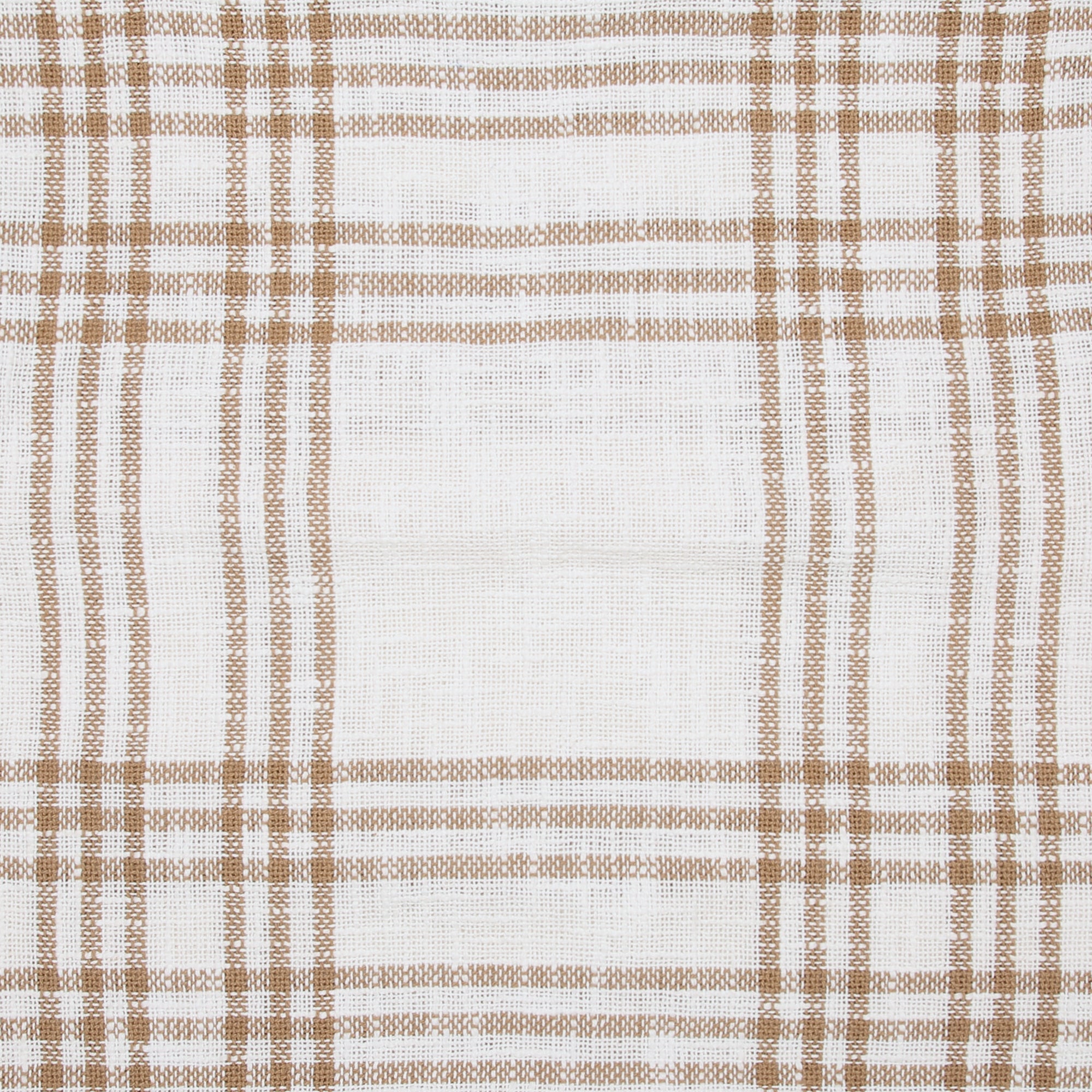 Wheat Plaid Short Panel Curtain Set of 2 63x36 VHC Brands