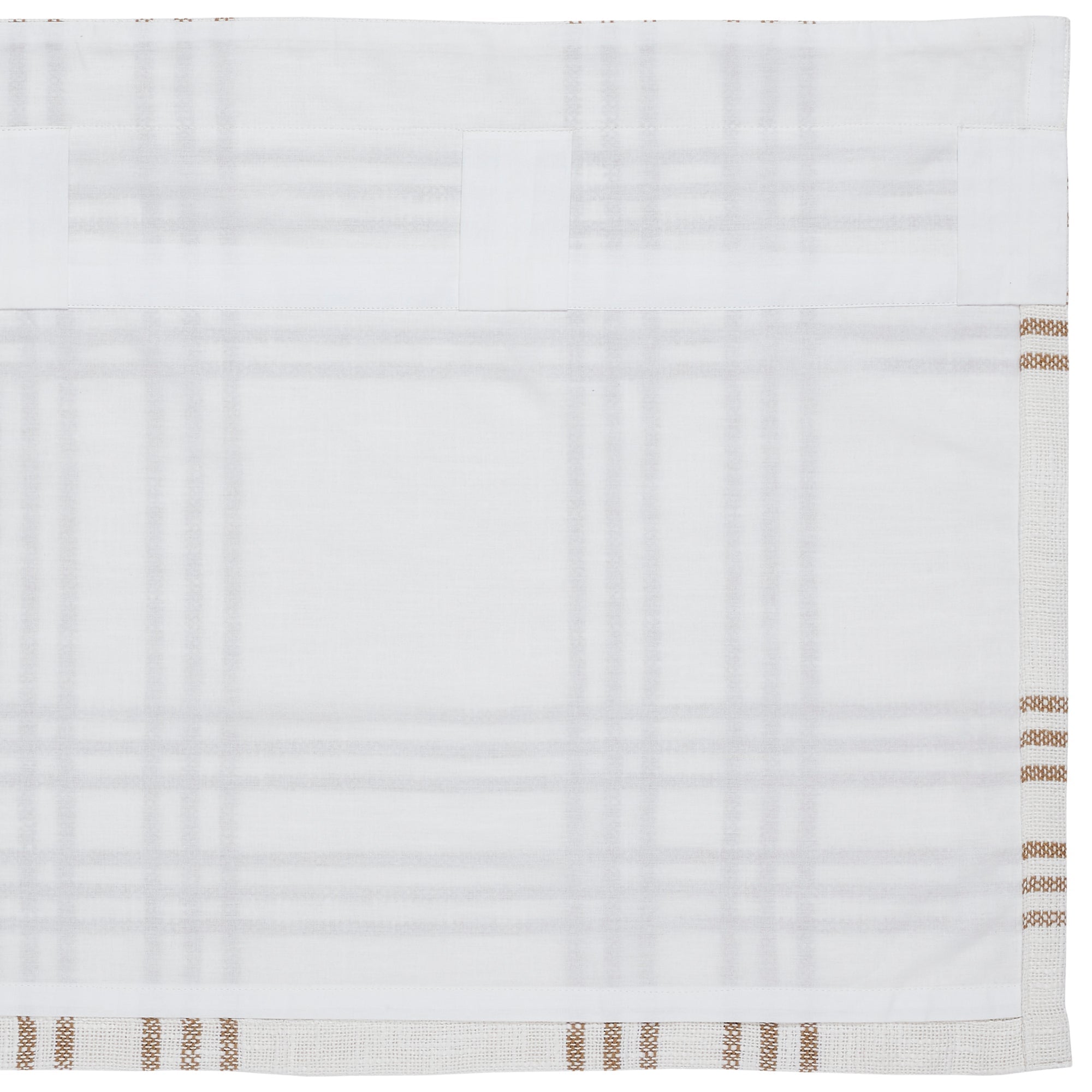 Wheat Plaid Valance Curtain 19x72 VHC Brands