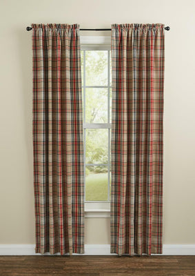 Bear Country Plaid Lined Panels Curtains 84